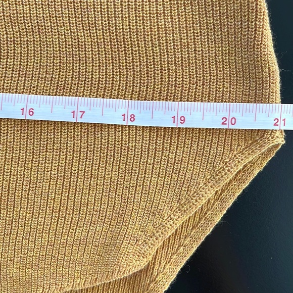 NATURAL‎ REFLECTIONS women’s oversized tunic crew neck mustard yellow sweater M - Picture 15 of 16